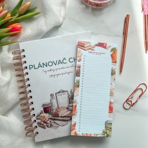 SET Plánovač chutí Natural + magnetický nákupný zoznam – A5 meal planner
