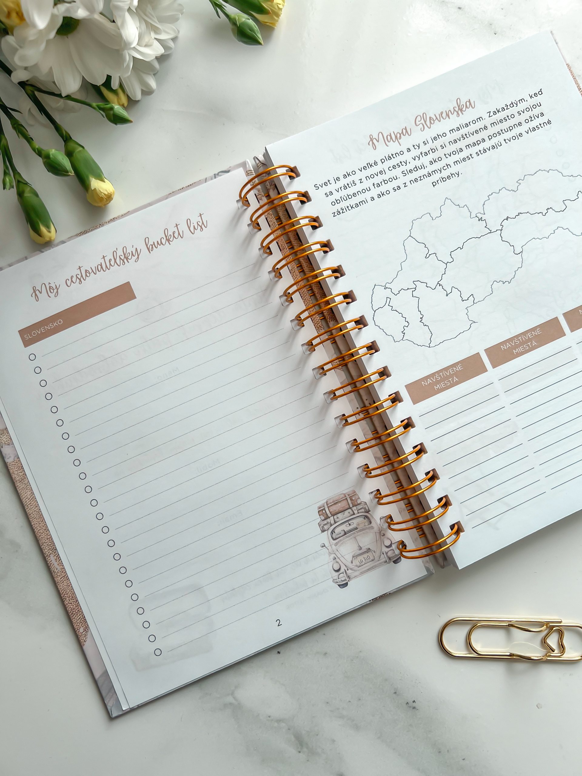 Cestovateľský denník a plánovač CESTA A5 – travel journal s mapami a packing listom – Obrázok 3